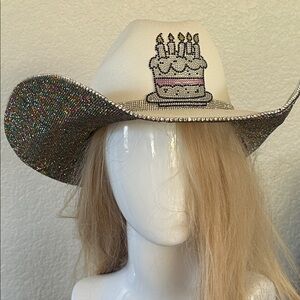 Rhinestone Cowboy Hat with Birthday Cake 🎂
